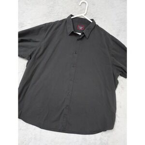 Untuckit Shirt Men XXXL 3XL Coufran Relaxed Fit Short Sleeve Button Down Black